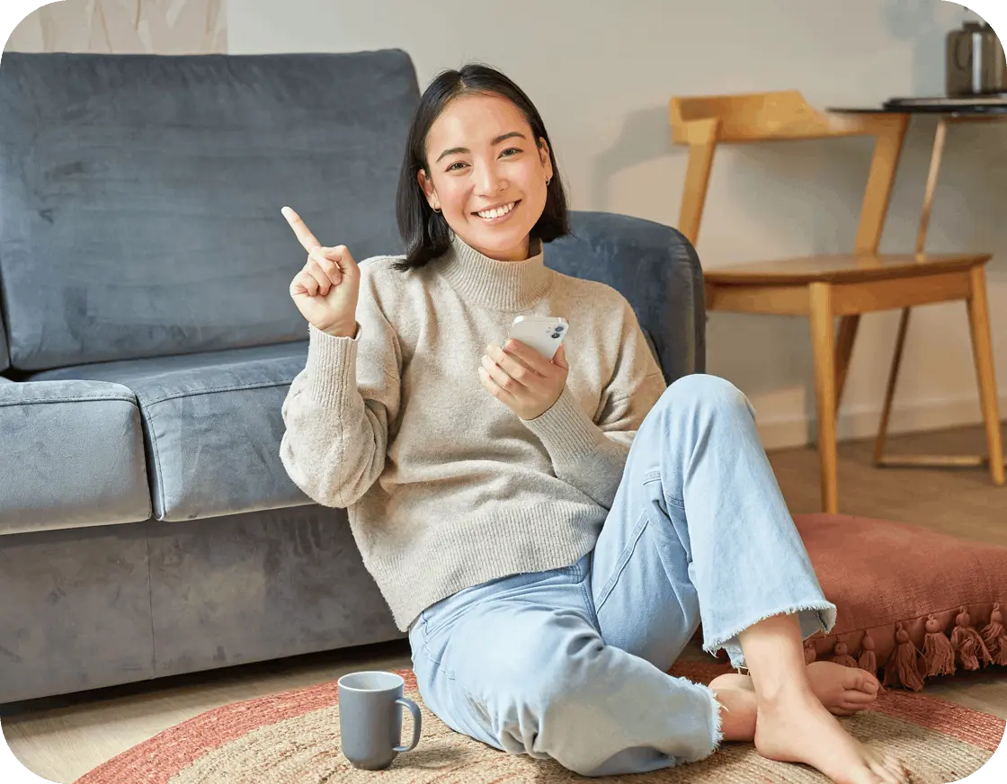 Person using mobile phone