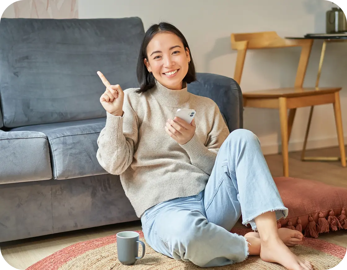 Person using mobile phone