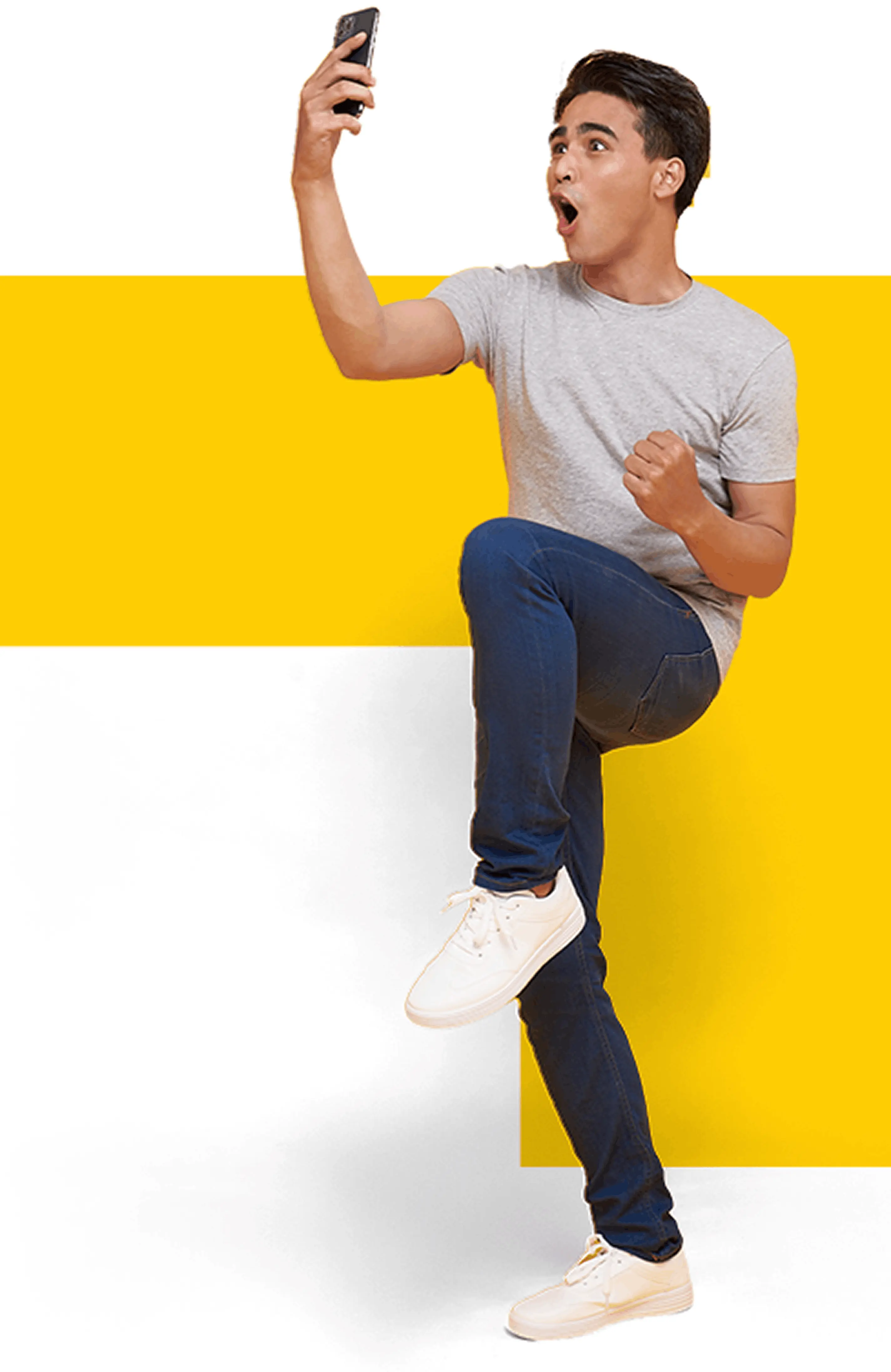 Person using mobile app