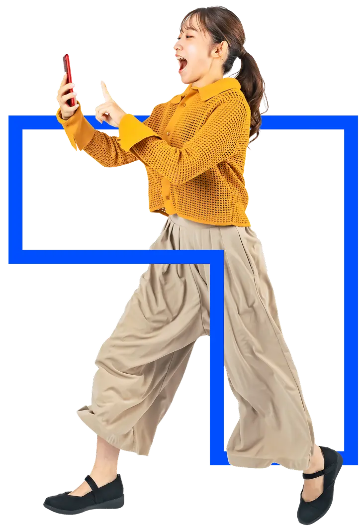 Person using mobile app